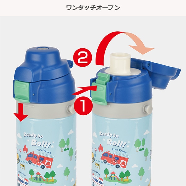 ダイレクトステンレスボトル 470ml（はたらくくるま）