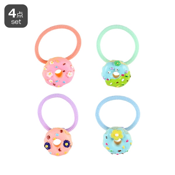 上質ヘアゴムセット 4点セット ヘアゴム4点セット（ドーナツ） | 西松屋オンラインストア