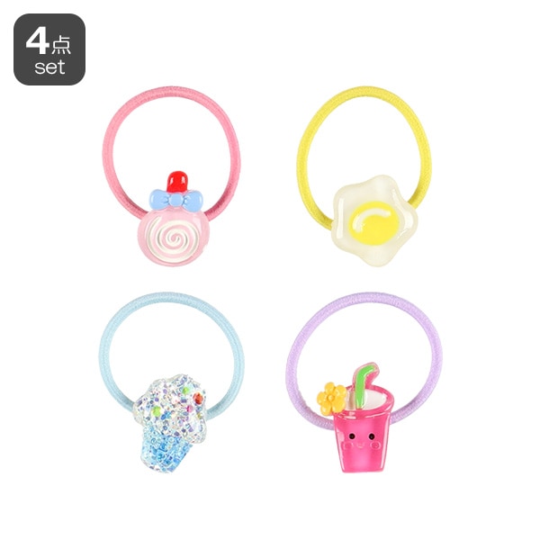ヘアゴム4点セット（スイーツMIX） | 西松屋オンラインストア