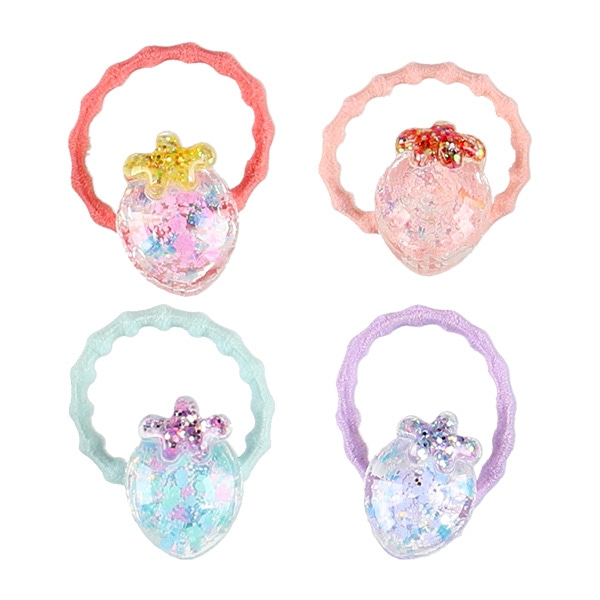 ヘアゴム4点セット（いちごモチーフ小） | 西松屋オンラインストア