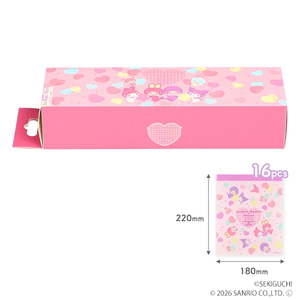 ジップバッグ 16枚（モンチッチ&チムたん&べビチッチ×マイメロディ&クロミ）