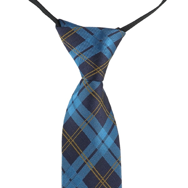 ネクタイ（チェック・ブルー）