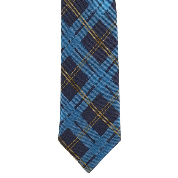 ネクタイ（チェック・ブルー）