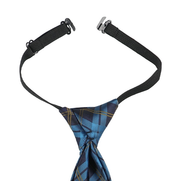 ネクタイ（チェック・ブルー）