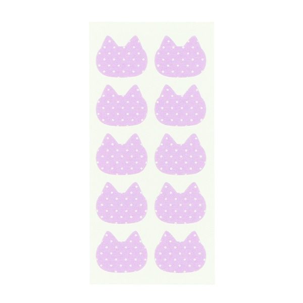 タグペタラベル（ねこ・ラベンダー）