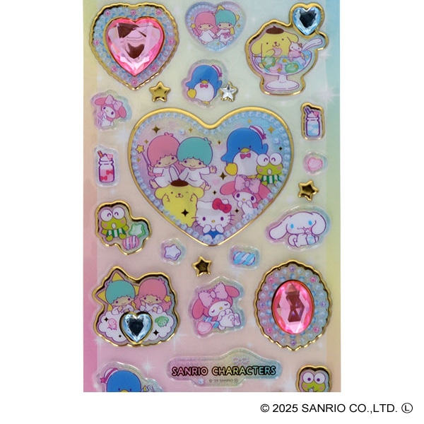 サンスター文具）キラキラジュエルシール（サンリオキャラクターズ）