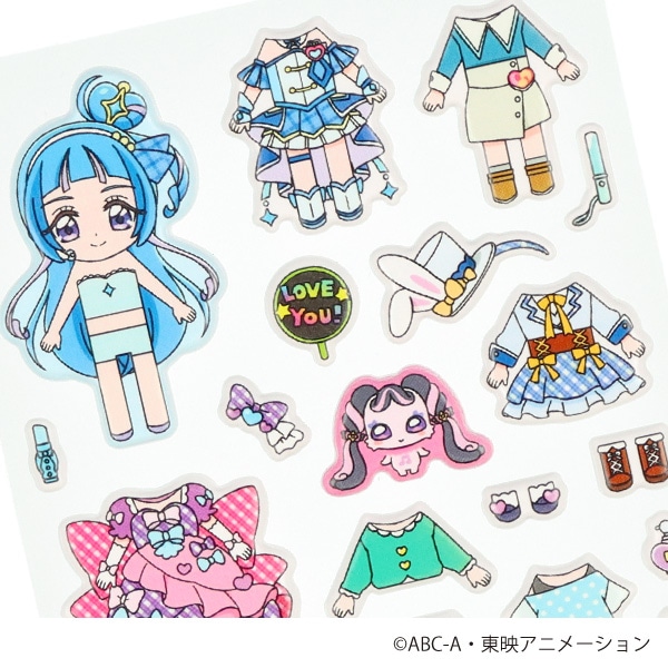 サンスター文具）変身きせかえシール（キミとアイドルプリキュア・ブルー）