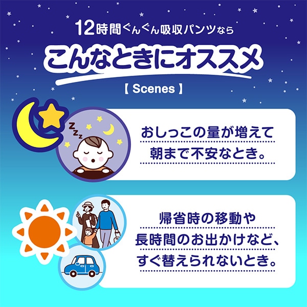 GOON）グーン 12時間ぐんぐん吸収パンツ BIG（12～22kg）120枚（40枚×3パック）（ミッキー&フレンズ）