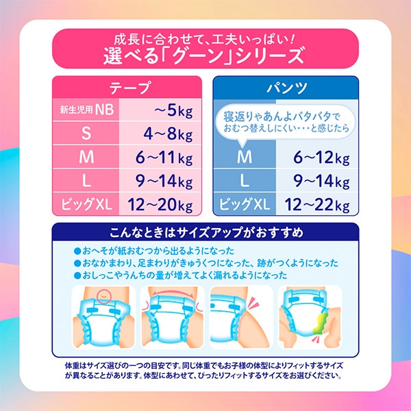GOON）グーン ゆるうんちモレ0へ テープ 新生児（～5kgまで）328枚（82枚×4パック）大容量