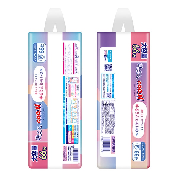 GOON）グーン ゆるうんちモレ0へ パンツM（6～12kg）198枚（66枚×3パック）大容量