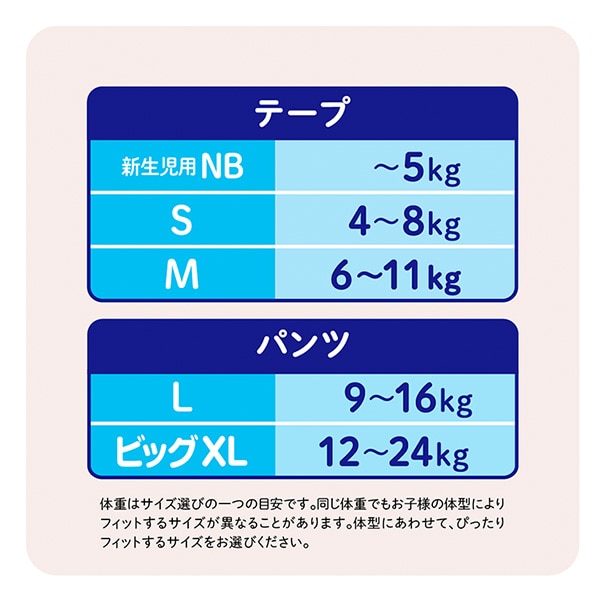 GOON）グーン 超うす通気 テープS（4～8kg）224枚（56枚×4パック）