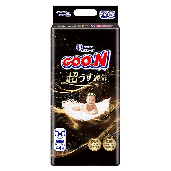 GOON）グーン 超うす通気 テープM（6～11kg）176枚（44枚×4パック）