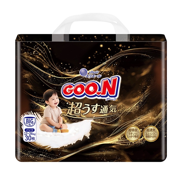 GOON）グーン 超うす通気 パンツBIG（12～24kg）90枚（30枚×3パック）