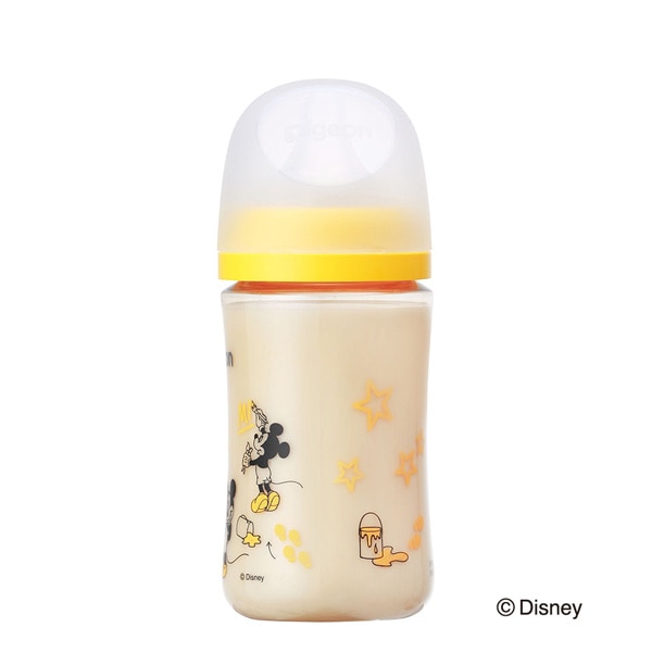 Pigeon）母乳実感 プラスチック製哺乳びん 240ml（ミッキーマウス）
