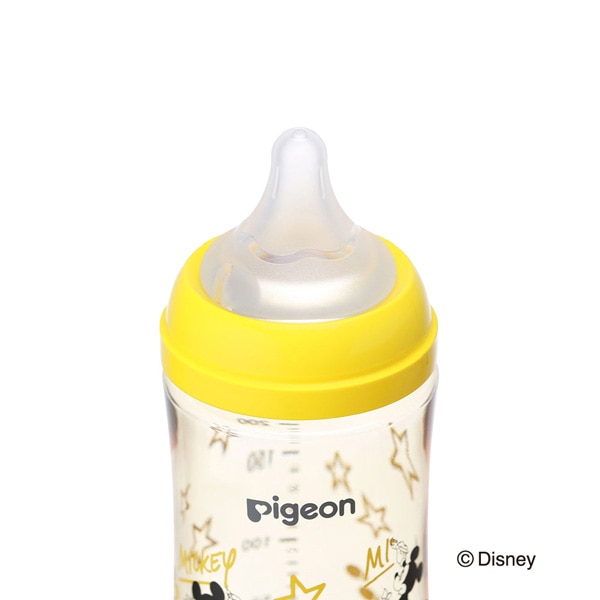 Pigeon）母乳実感 プラスチック製哺乳びん 240ml（ミッキーマウス）