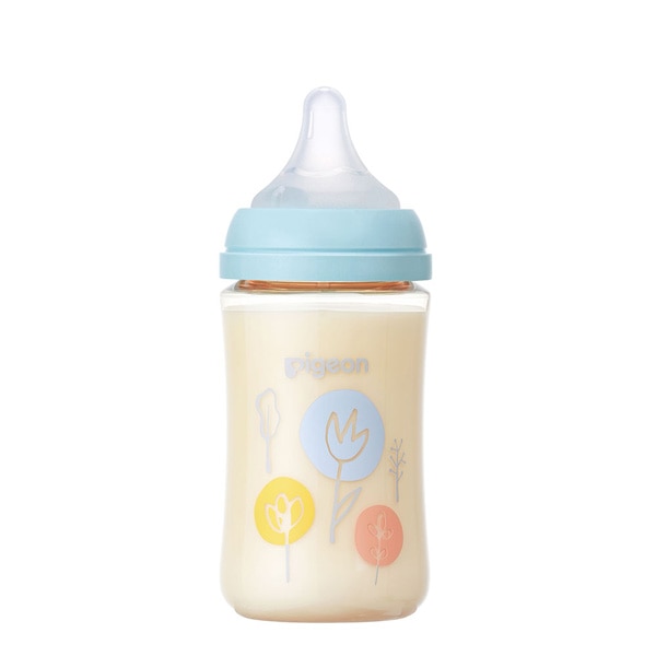 Pigeon）母乳実感 プラスチック製哺乳びん 240ml（FLOWER）