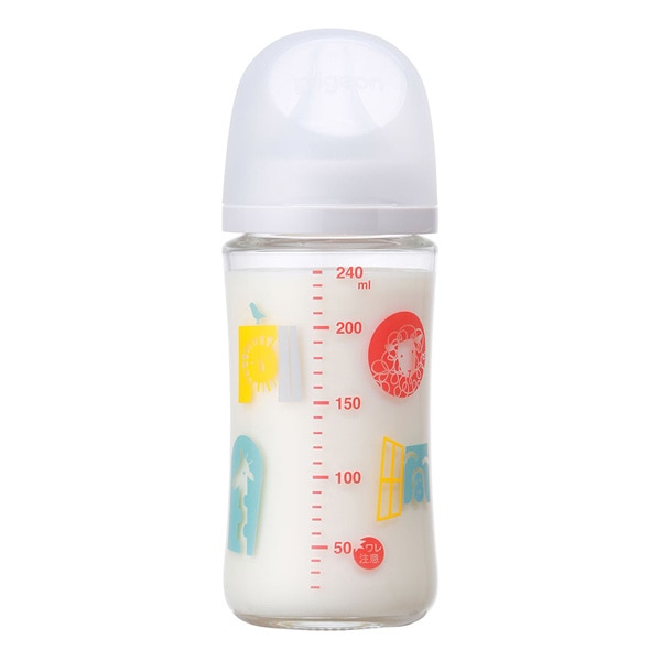 Pigeon）母乳実感 耐熱ガラス製哺乳びん 240ml（ZOO）