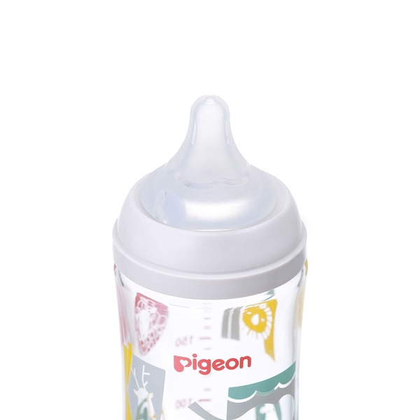 Pigeon）母乳実感 耐熱ガラス製哺乳びん 240ml（ZOO）