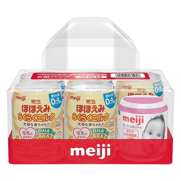 明治）ほほえみ らくらくミルク 7200ml（240ml×30缶）チューボ付き