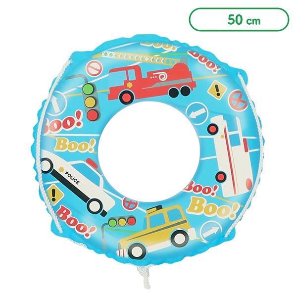ロープ付き浮き輪 50cm（くるま）