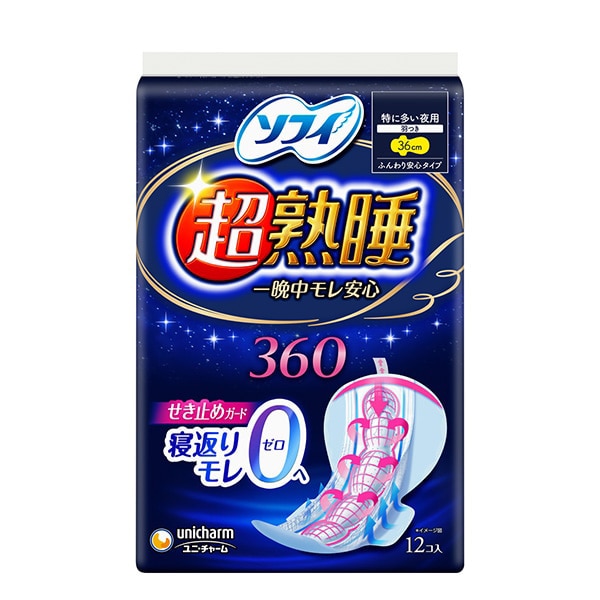 BB 超熟睡360.20個入り24パック2箱です‼️ ソフィ）超熟睡ガード360 特に多い夜用・羽つき（12個入り） | 【公式