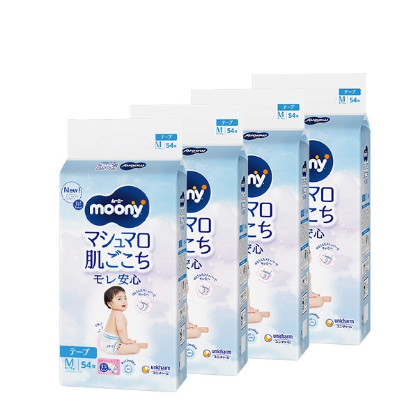 moony）ムーニー マシュマロ肌ごこちモレ安心 テープM（6～11kg）216枚