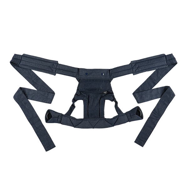 ラッキー工業）保育士さんも使っている おんぶひも（デニムネイビー）（4ヶ月頃～24ヶ月まで）