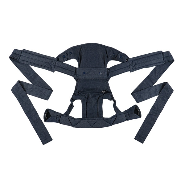 ラッキー工業）保育士さんも使っている おんぶひも（デニムネイビー）（4ヶ月頃～24ヶ月まで）