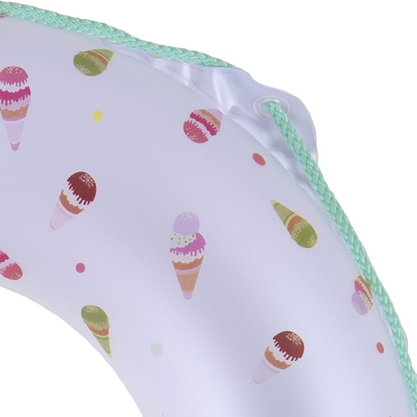 ロープ付き浮き輪 70cm（アイスクリーム）