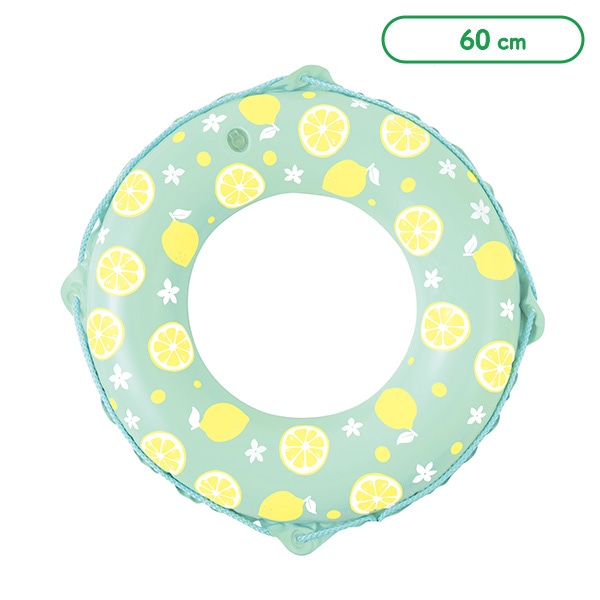 ロープ付き浮き輪 60cm（レモン）