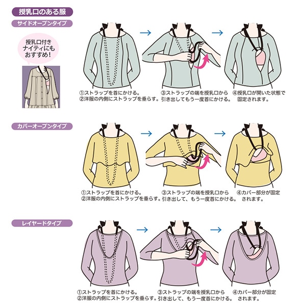 犬印本舗）らくらく授乳ストラップ（ブラック）