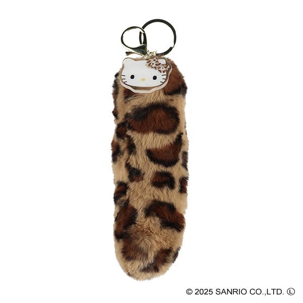 サンリオキャラクターズ しっぽ型ファーキーホルダー ヒョウ柄（ハローキティ）