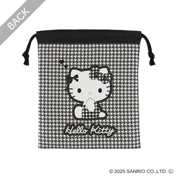 巾着S（ハローキティ・千鳥格子）