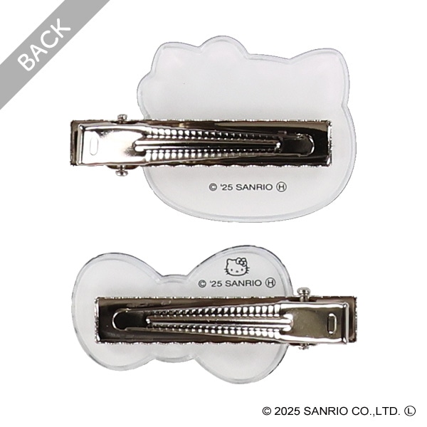 ハローキティ ぷっくりったいヘアクリップ2P（千鳥格子）