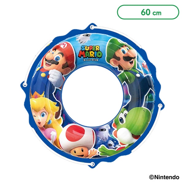 ロープ付き浮き輪 60cm（スーパーマリオ）