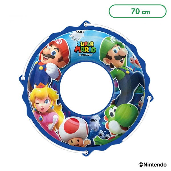 ロープ付き浮き輪 70cm（スーパーマリオ）