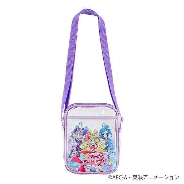 大割引 クリアショルダーバッグ（キミとアイドルプリキュア・パープル キャラクターグッズ