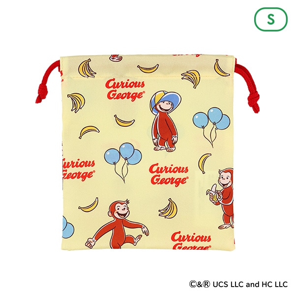 巾着S（おさるのジョージ・イエロー）