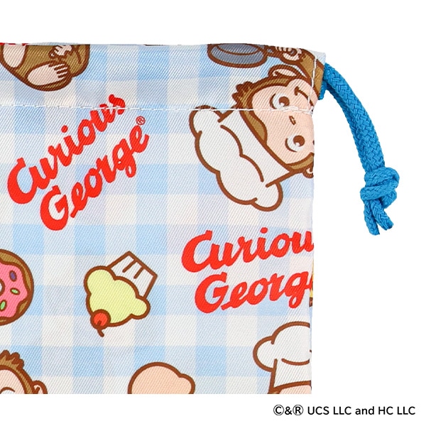 巾着S（おさるのジョージ・ブルー）