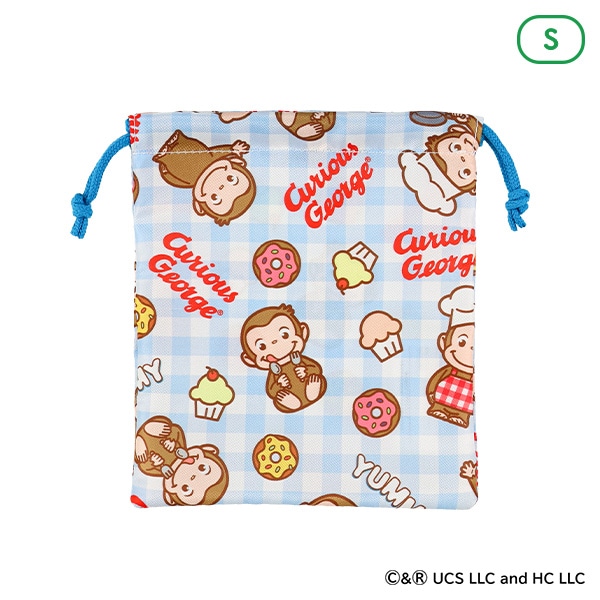 巾着S（おさるのジョージ・ブルー）