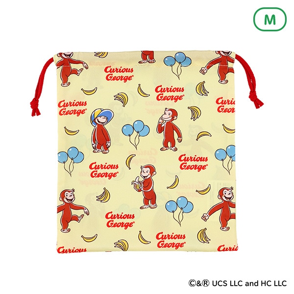 巾着M（おさるのジョージ・イエロー）