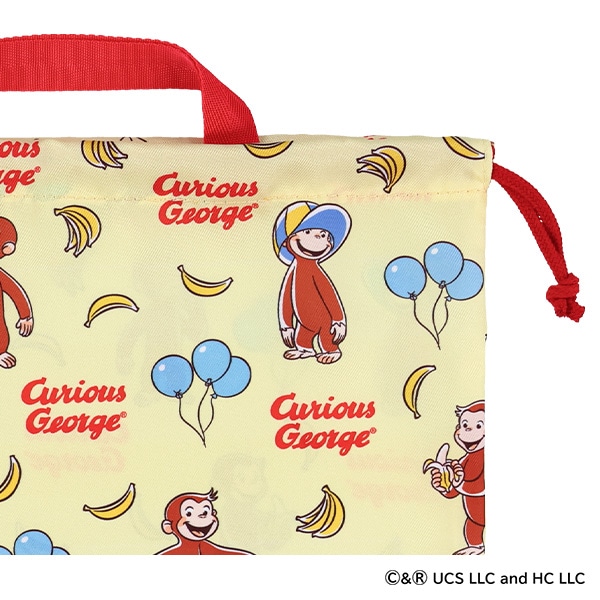 巾着L（おさるのジョージ・イエロー）