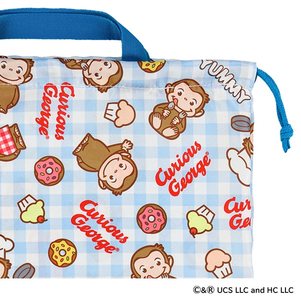 巾着L（おさるのジョージ・ブルー）