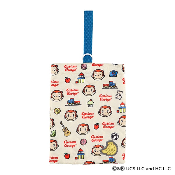 キルトシューズバッグ（おさるのジョージ）