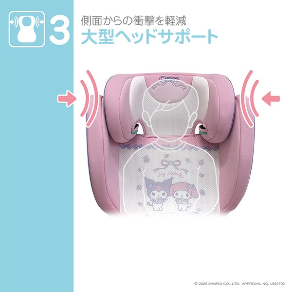 ハイバックジュニア（マイメロディ フラワー）