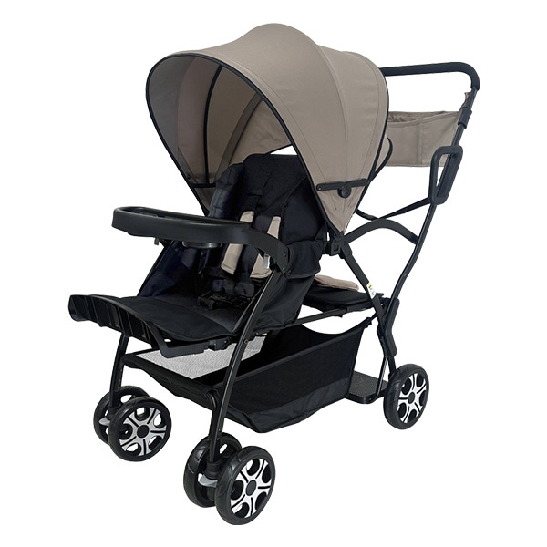 2人乗りベビーカーPREMIUM ベージュ | 西松屋オンラインストア