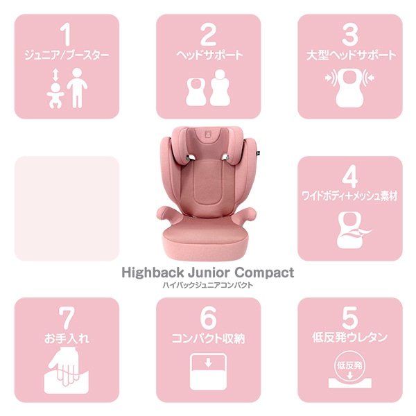 ハイバックジュニアコンパクト（ピンク）