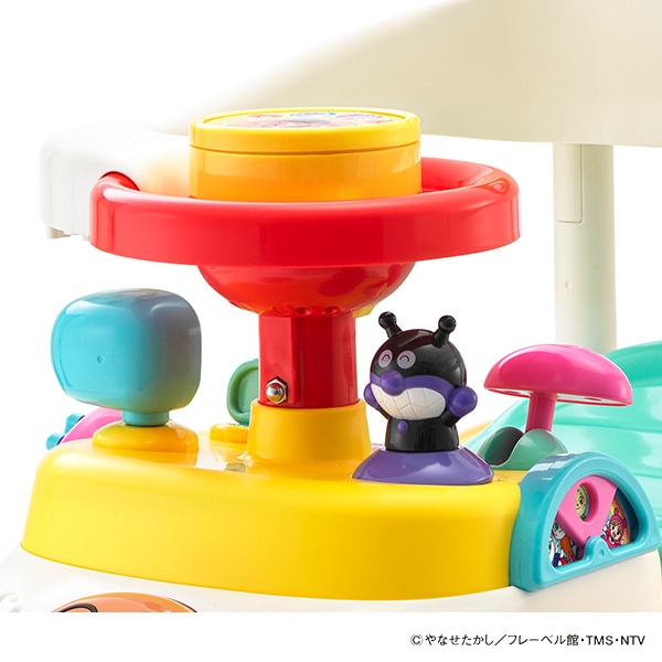 アガツマ）アンパンマンといっしょにドライブ！3STEPよくばりビジーカー 押し棒＋ガード付き