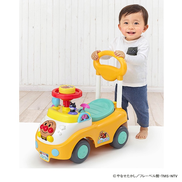 アガツマ）アンパンマンといっしょにドライブ！3STEPよくばりビジーカー 押し棒＋ガード付き