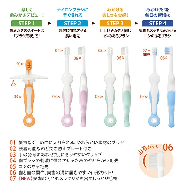 Combi）テテオ はじめて歯みがき 乳歯ブラシ STEP4